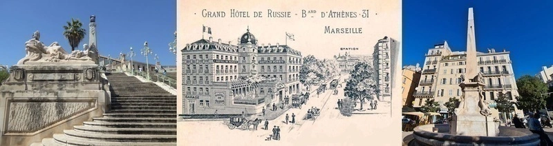 L'Escalier colonial de la Gare Saint-Charles, l’ancien hôtel Splendide, 