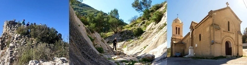 Rando jusqu'au château fort de St Marcel en passant par le lit du torrent,