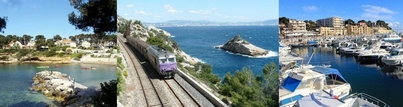 Escapade en train jusqu'à Carry Le Rouet (Côte Bleue) avec Jacqueline,