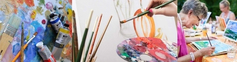 Atelier tout niveau de dessin, aquarelle, peinture à l'huile, pastel sec,