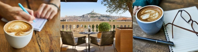 Atelier d'écriture avec Annie sur la terrasse de l'hôtel InterContinental,