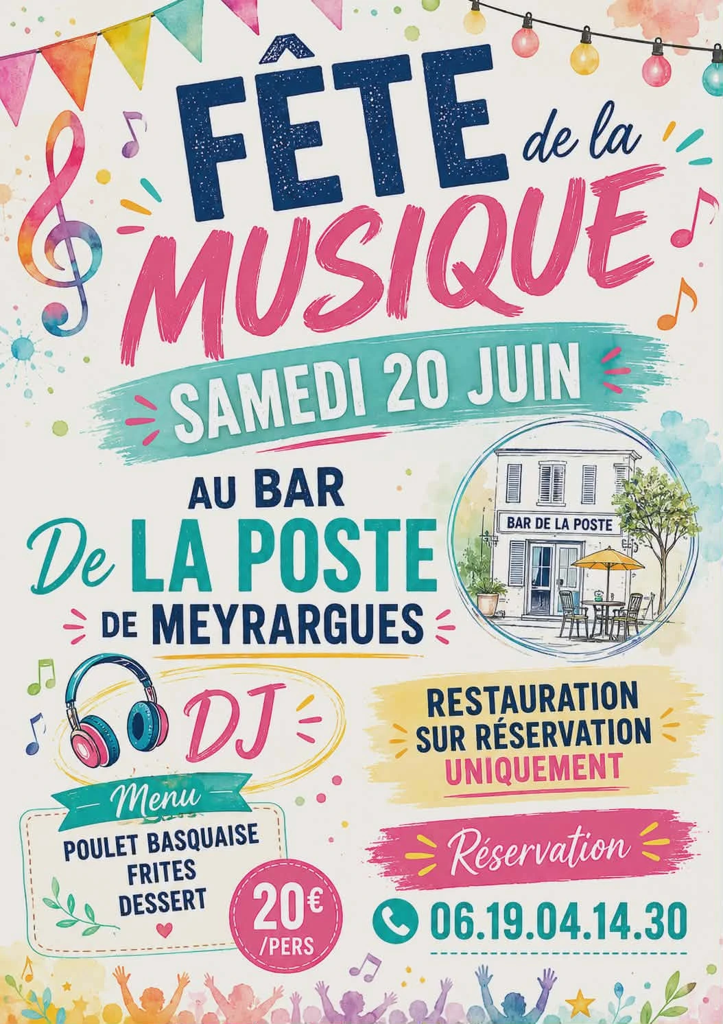 Fête de la musique au bar de La Poste