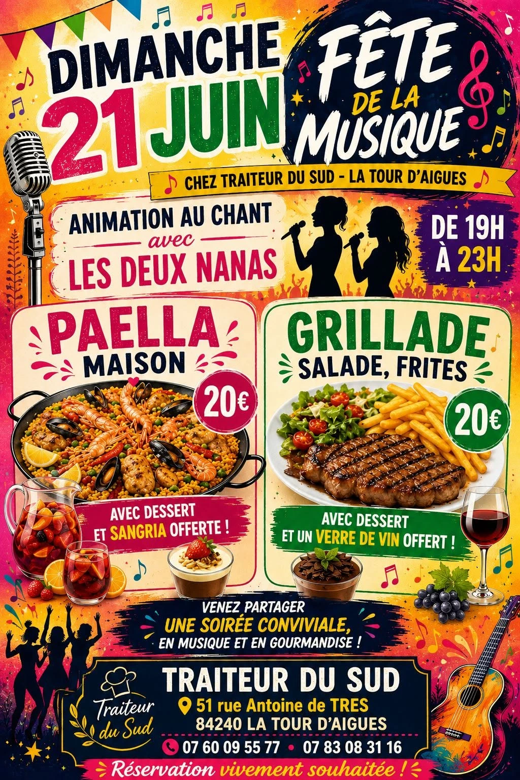 Fête de la musique chez Traiteur du Sud à la Tour d'Aigues