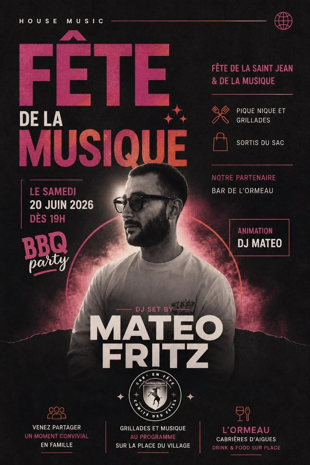 Fête de la musique et la Saint Jean à Cabrières d Aigues