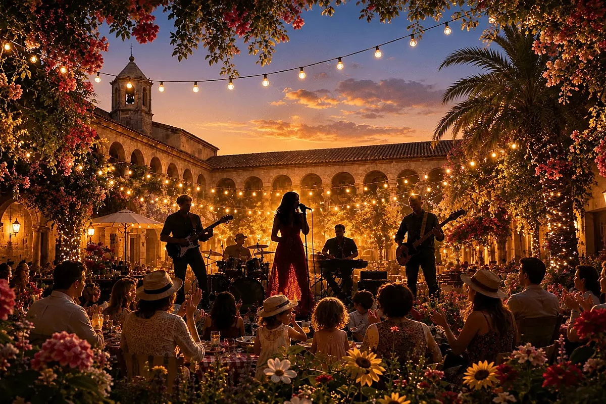 Fête de la musique: brasero et concert dans le patio du Cloître !