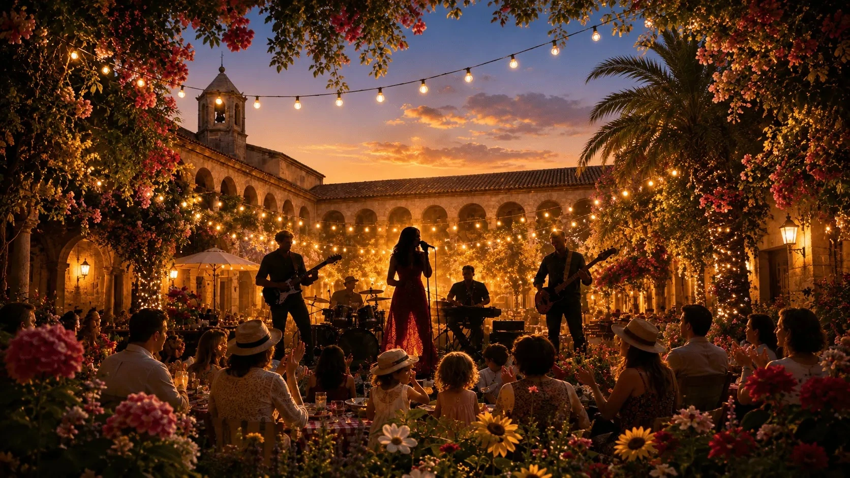 Fête de la musique: brasero et concert dans le patio du Cloître !