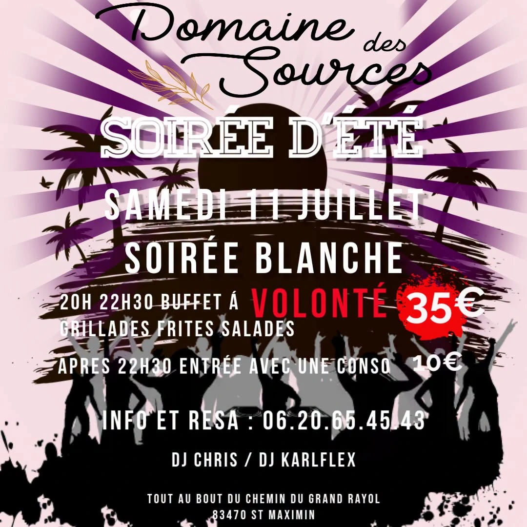 UN WEEK-END, DEUX AMBIANCES AU DOMAINE DES SOURCES !