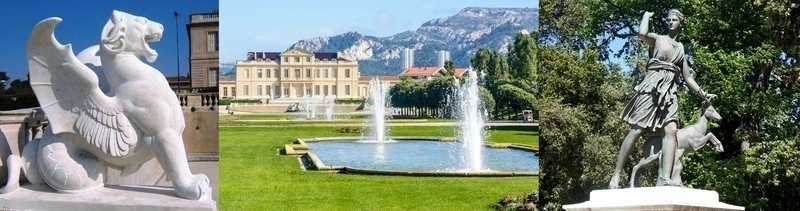 "Parc Borely historique et secret" : statues, monuments, bâtiments,