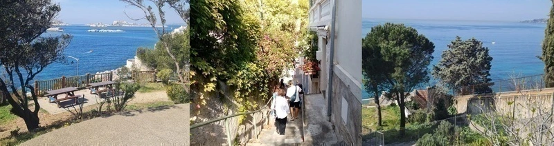 Balade par les escaliers et belvédères sur la mer, du Vallon de l'Oriol 