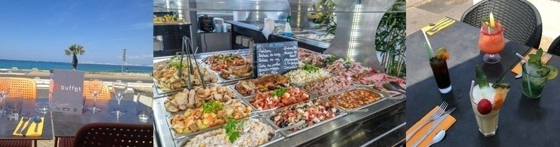 Déjeuner au restaurant "Ô Buffet" à la Pointe Rouge avec Mai