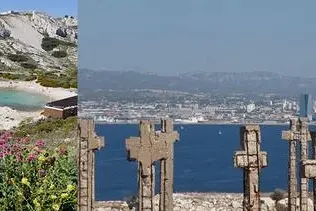 Rando culturelle sur l'île de Ratonneau au Frioul avec Yvon : fort, 