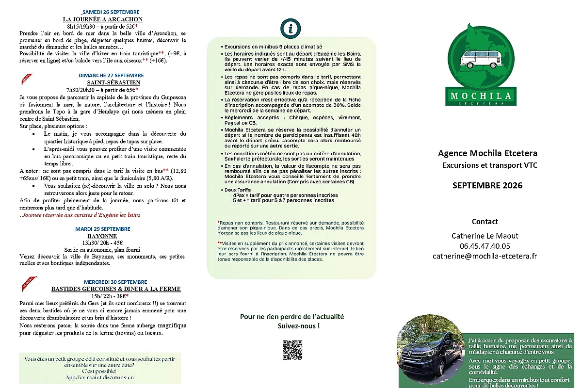 Excursions avec Mochila