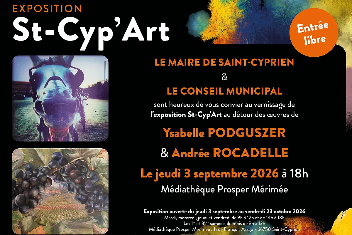 EXPOSITION ST-CYP'ART ISABELLE PODGUSZER & ANDREE ROCADELLE