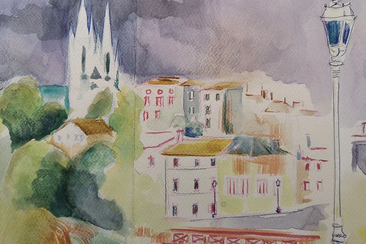 Croquis urbain à Niort