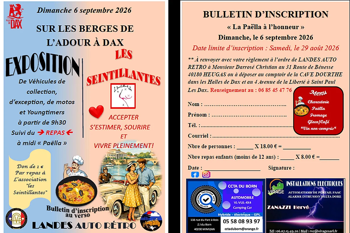 Exposition de voitures et motos anciennes