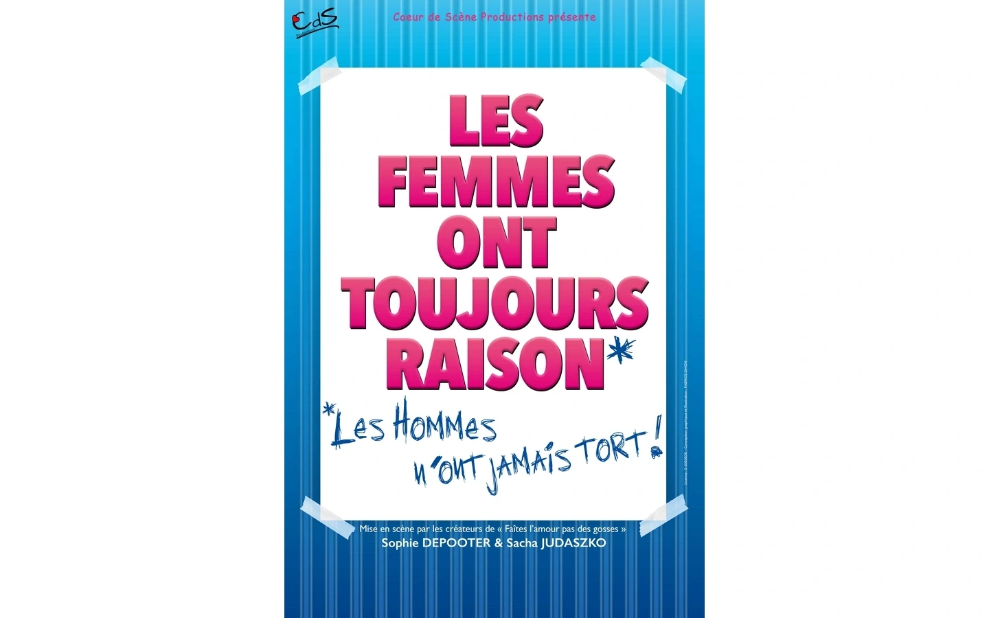 LES FEMMES ONT TOUJOURS RAISON, LES HOMMES N'ONT JAMAIS TORT