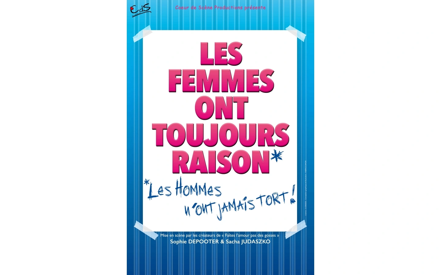 LES FEMMES ONT TOUJOURS RAISON, LES HOMMES N'ONT JAMAIS TORT