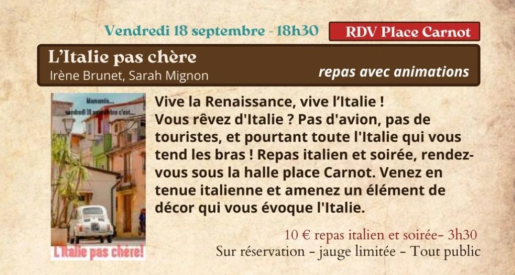 Festival Re-naissance à Figeac : l’Italie pas chère