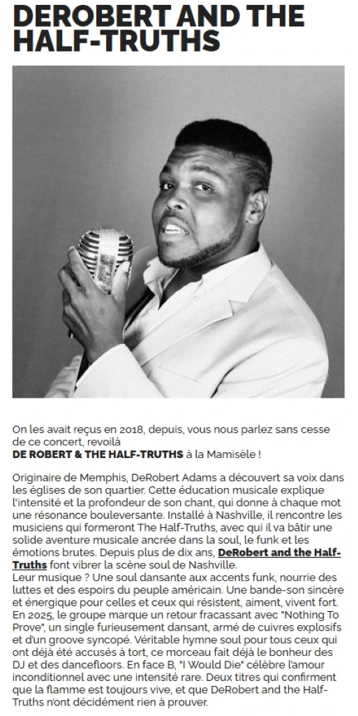 Concert à la mamisèle - DeRobert and the Half-Truths