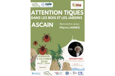 Rencontre : Les tiques, dans les bois comme au jardin, un danger réel pour notre santé.