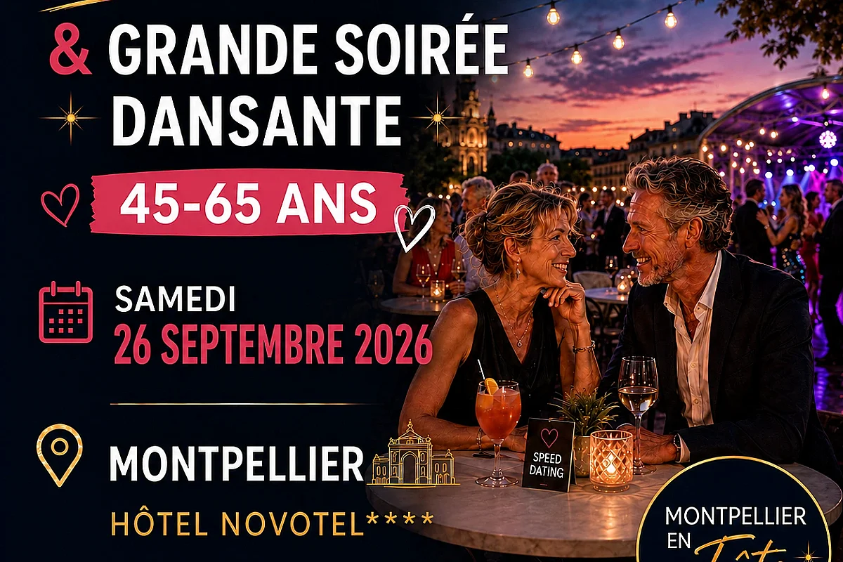SPEED DATING 45-65 ANS AVEC SOIRÉE DANSANTE