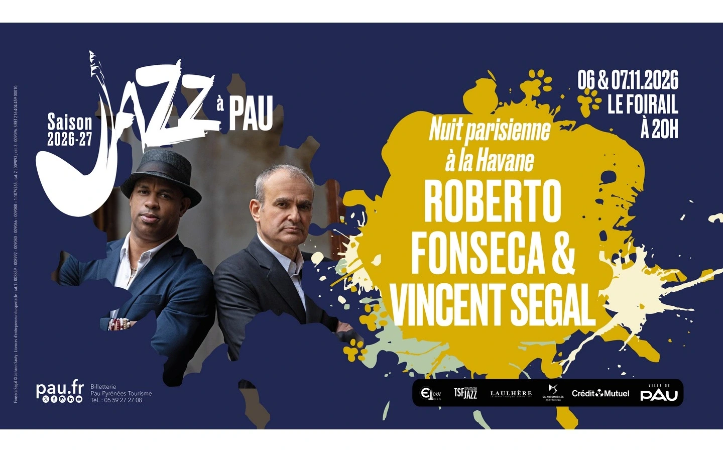 Saison de "Jazz à Pau" : Roberto Fonseca & Vincent Segal - Nuit parisienne à la Havane