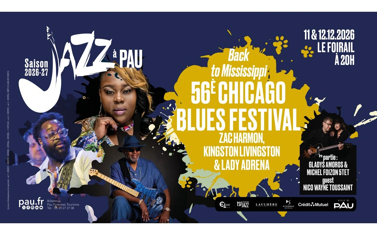 Saison de "Jazz à Pau" : 56è Chicago Blues Festival Back to Mississippi