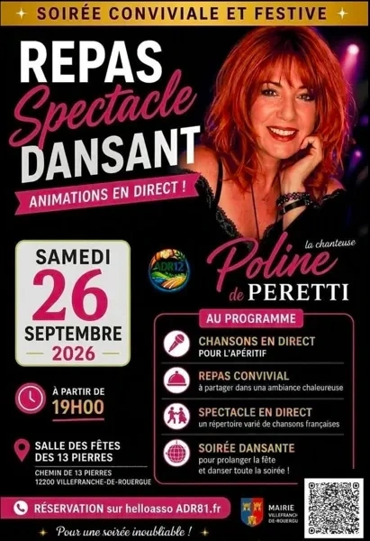 Repas spectacle dansant avec Poline de Peretti