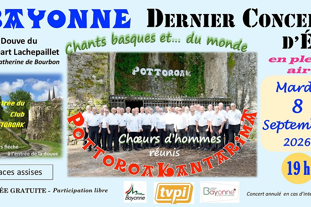Concert d'été en plein air avec chants basques au Club Pottoroak