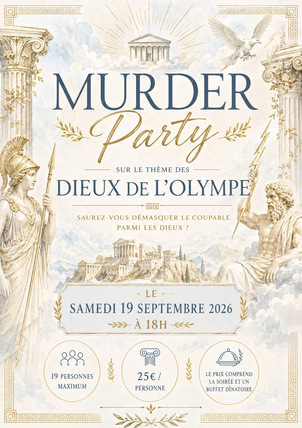 Cacaothé - Soirée Murder Party "Les dieux de l'Olympe"