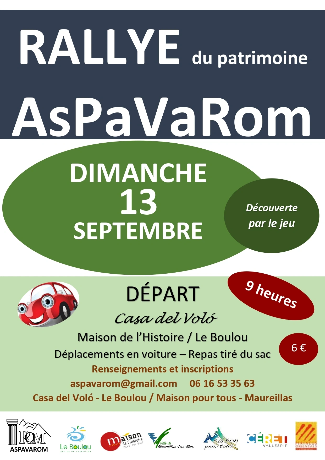 RALLYE DU PATRIMOINE ASPAVAROM