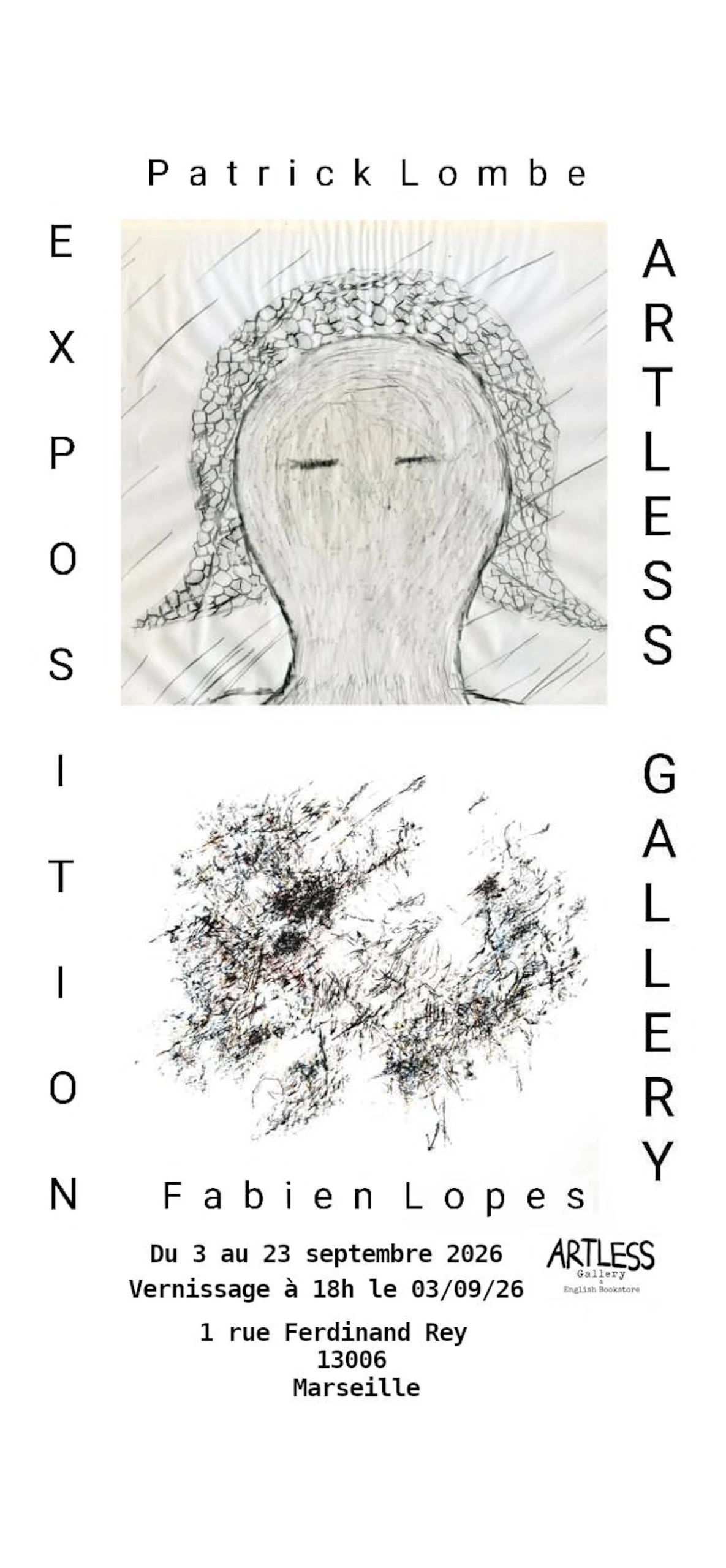 Vernissage exposition de dessins de Fabien Lopes et Patrick Lombe
