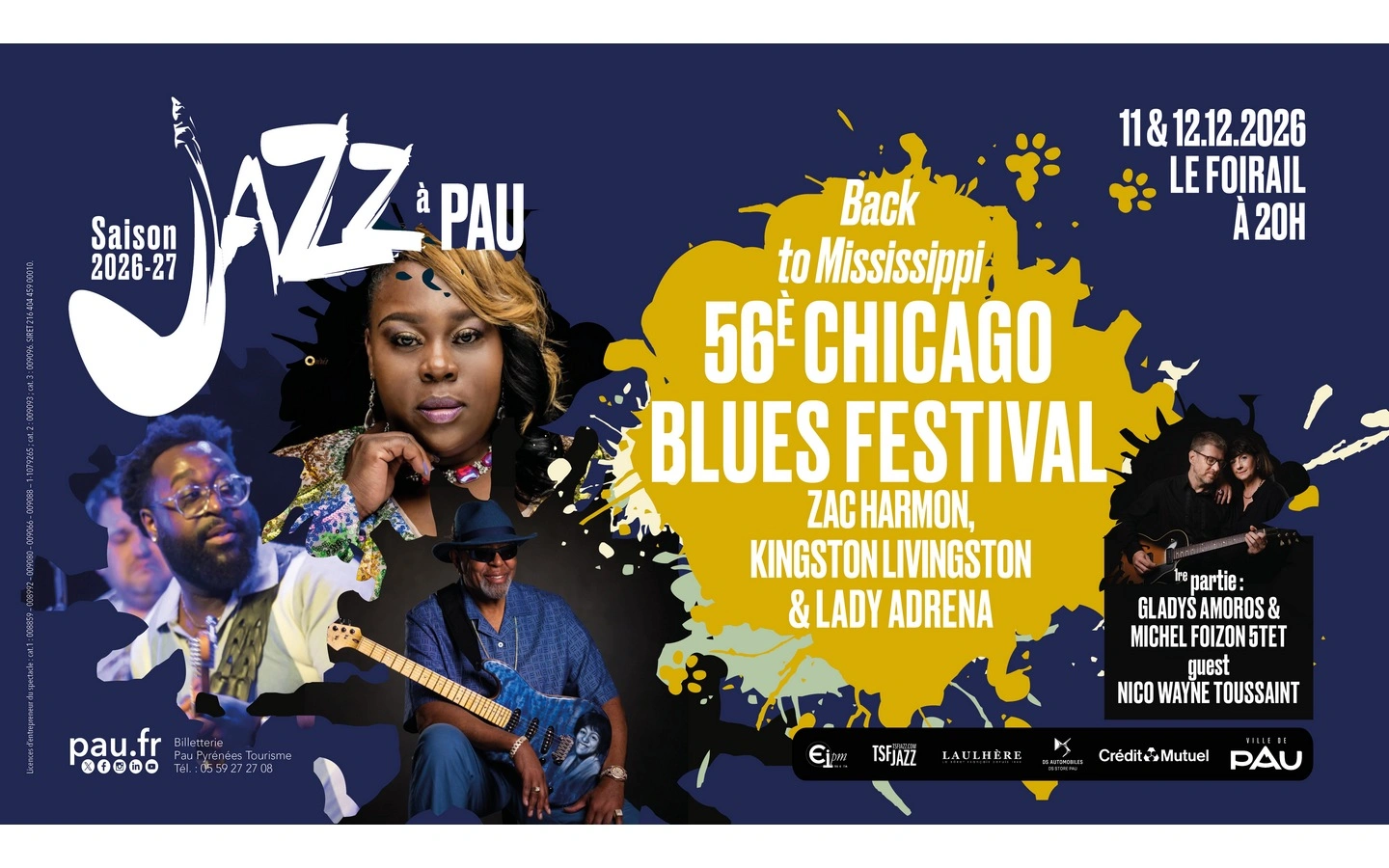 Saison de "Jazz à Pau" : 56è Chicago Blues Festival Back to Mississippi