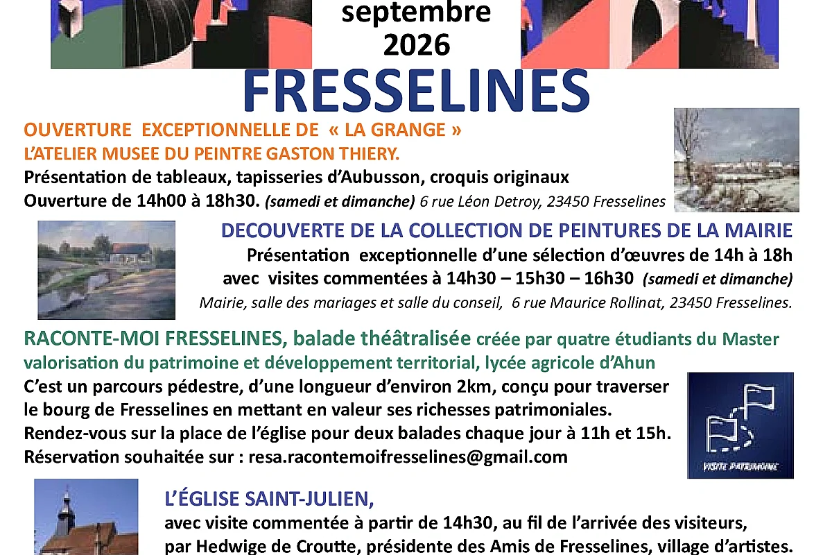 Journées du patrimoine à Fresselines