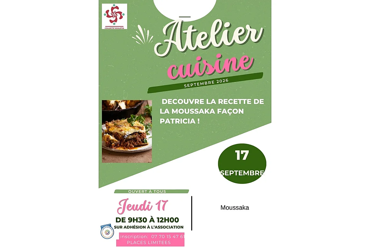 Atelier cuisine : la moussaka
