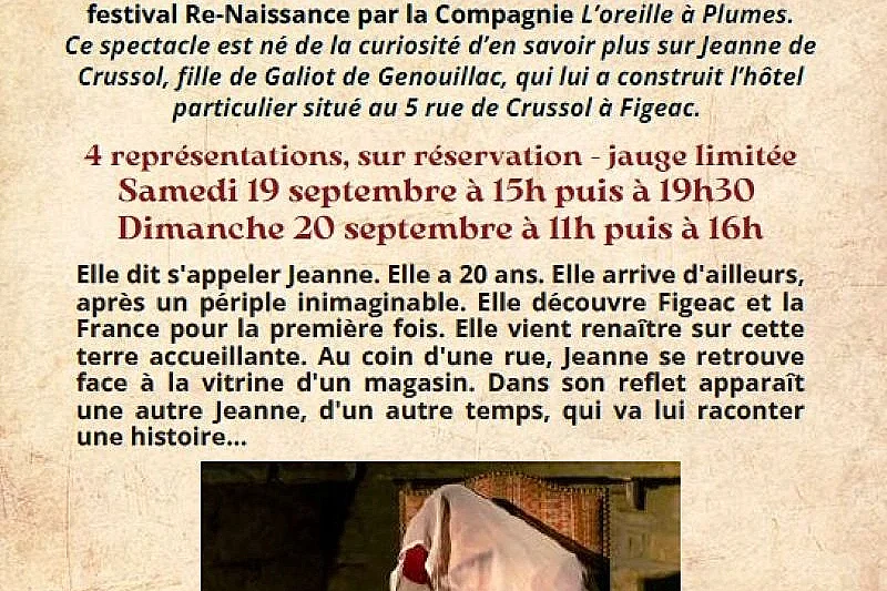 Festival Re-naissance : Le rêve de Jeanne, théâtre déambulatoire