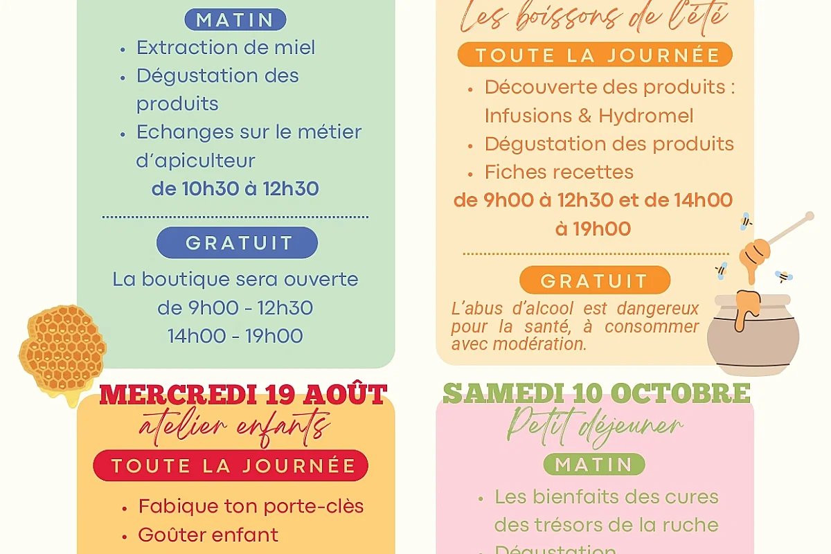 Animations à la miellerie l'Asnoisien