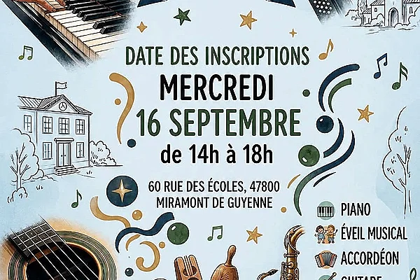 Inscriptions à l'École de musique du Pays de Lauzun