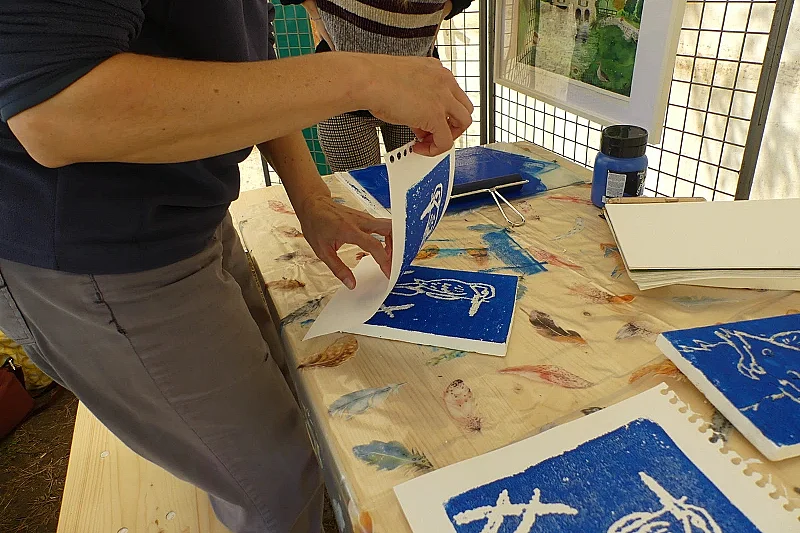 Atelier Linogravure à Terres d'Oiseaux