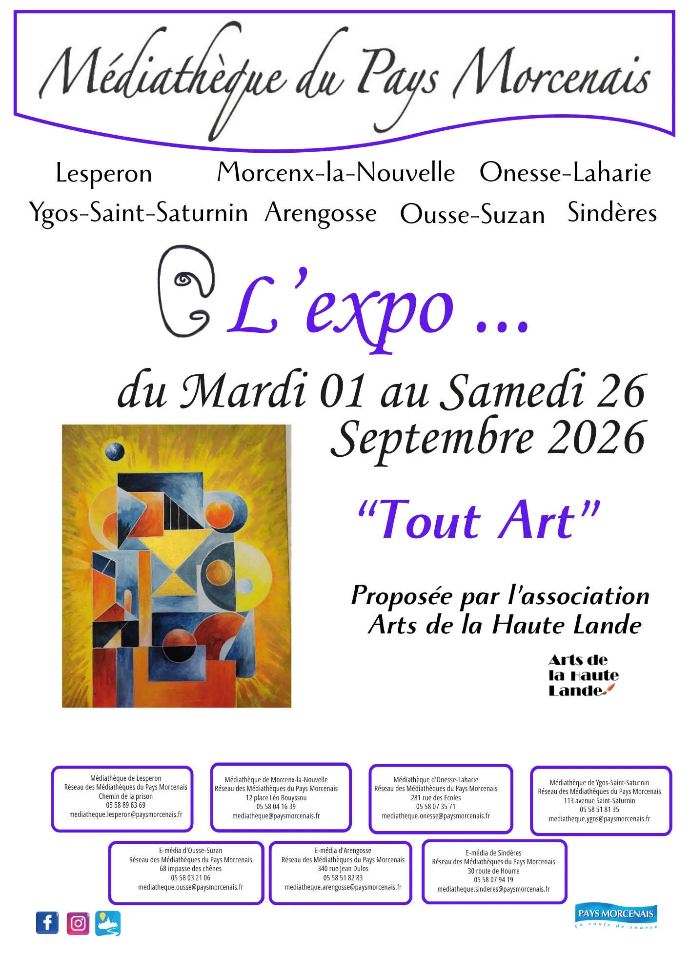 L'expo "Tout Art" - Arts de la Haute Lande - Ousse-Suzan