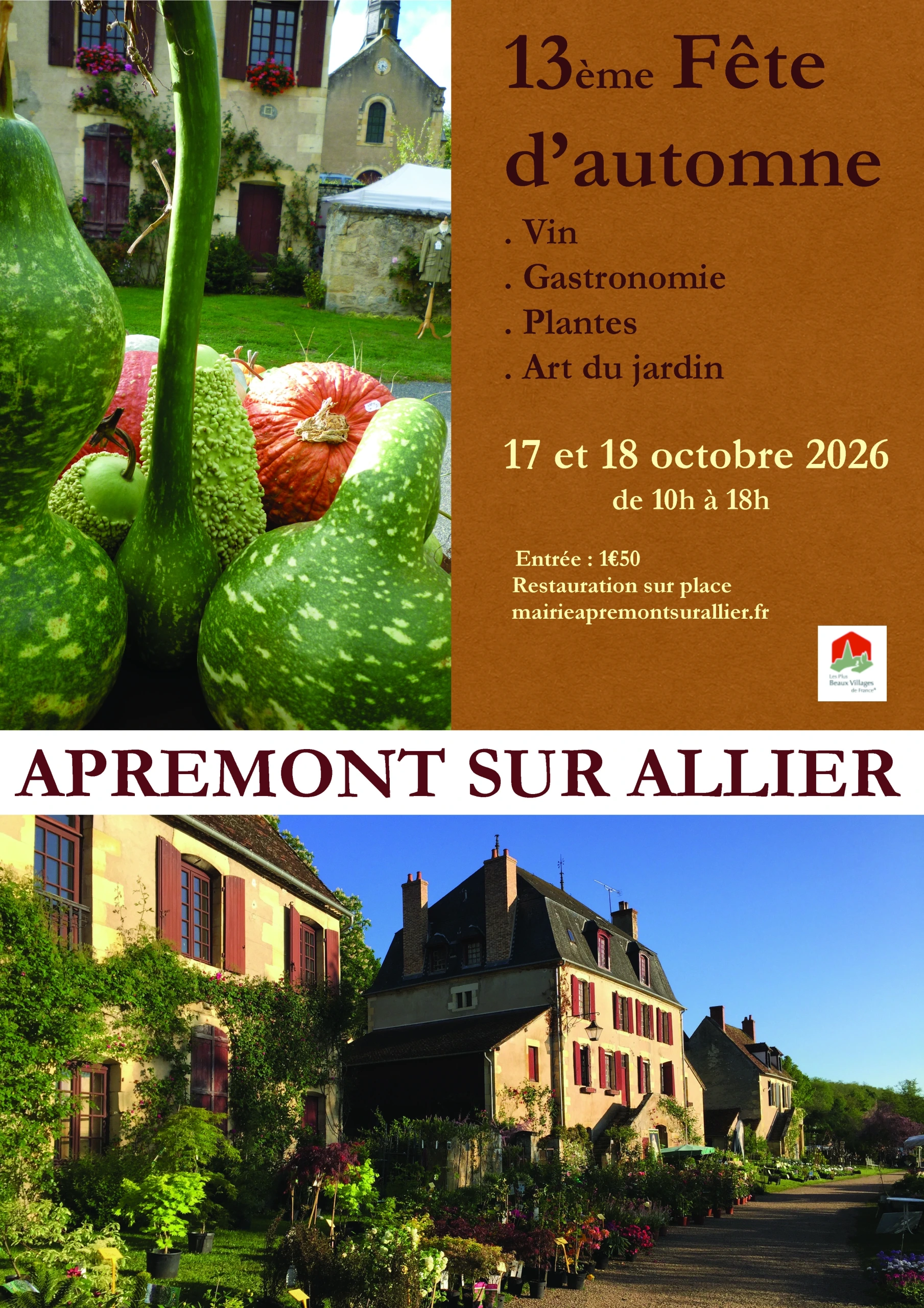 13ème Fête d'Automne : Vin, gastronomie et plantes d'automne