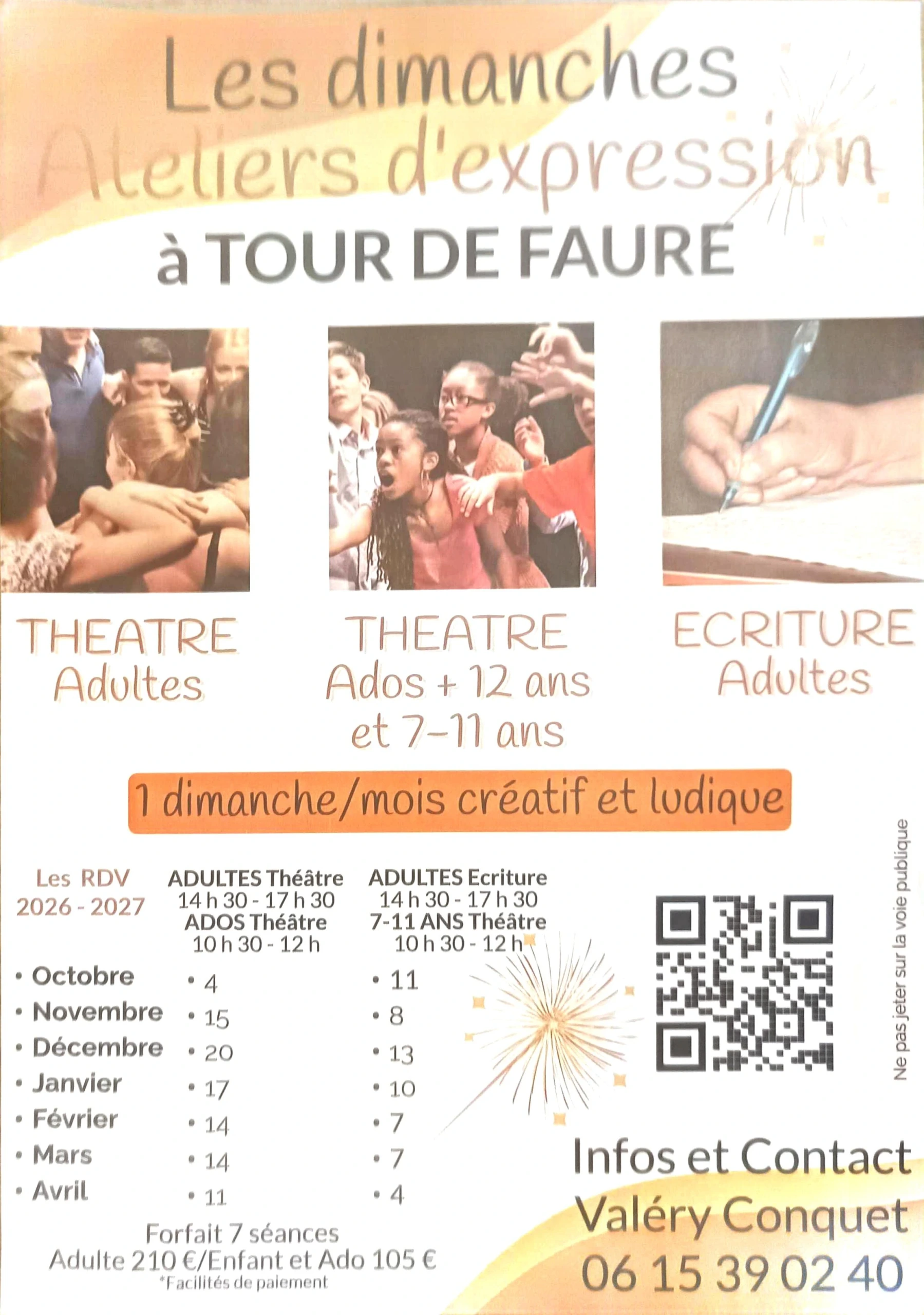 Les dimanches "Atelier d'expression"