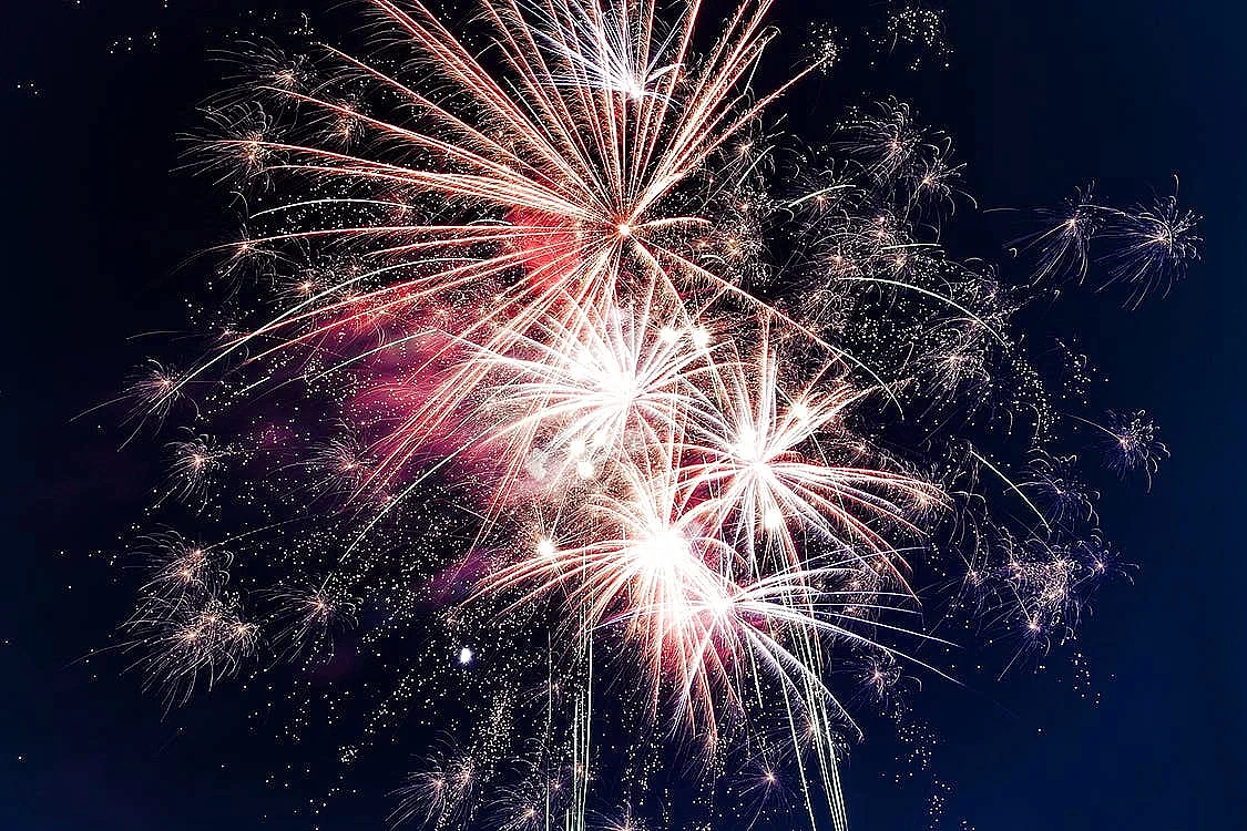 Feu d'artifice et marché de producteurs