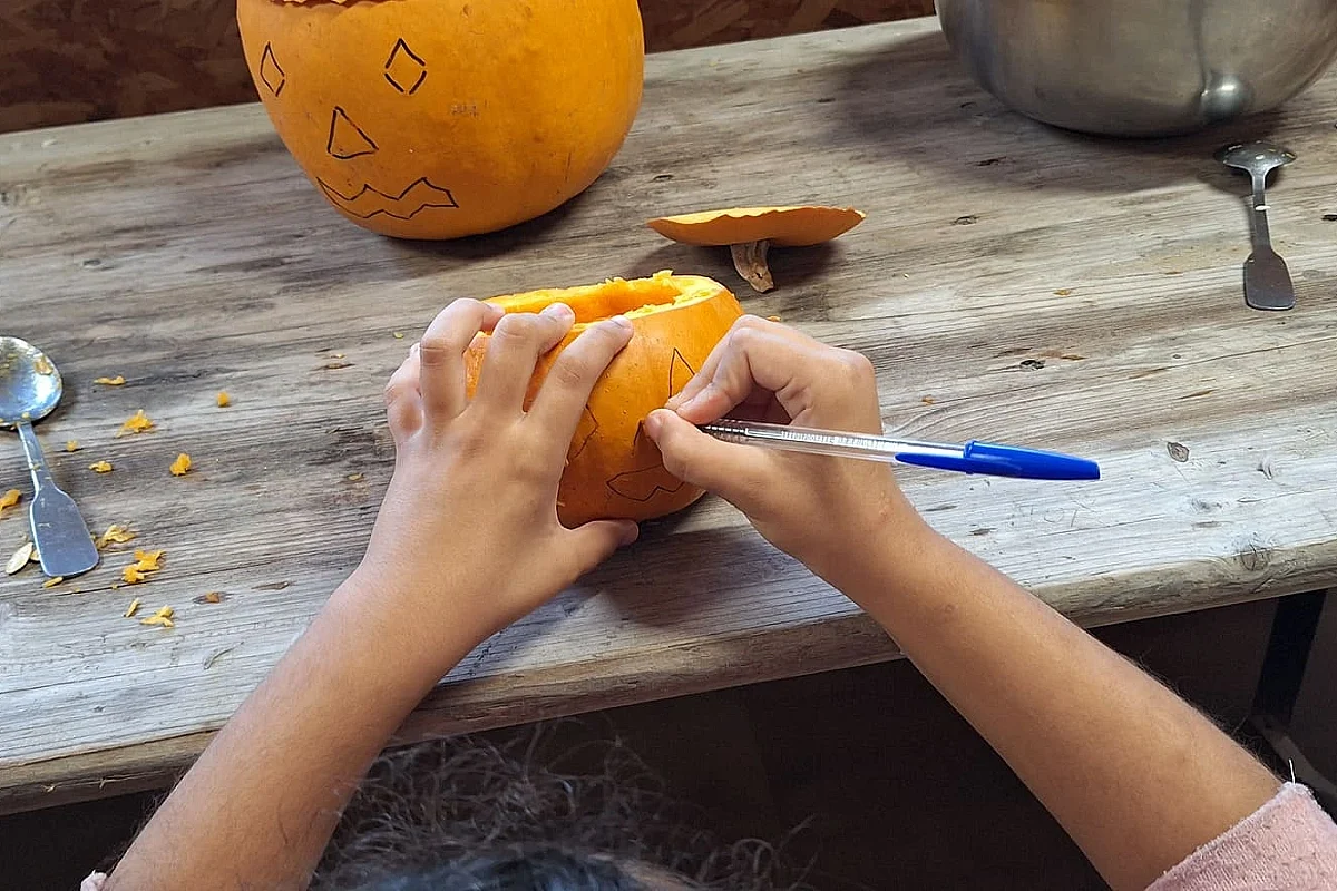Atelier d'Halloween à la ferme Aïoli Caganis