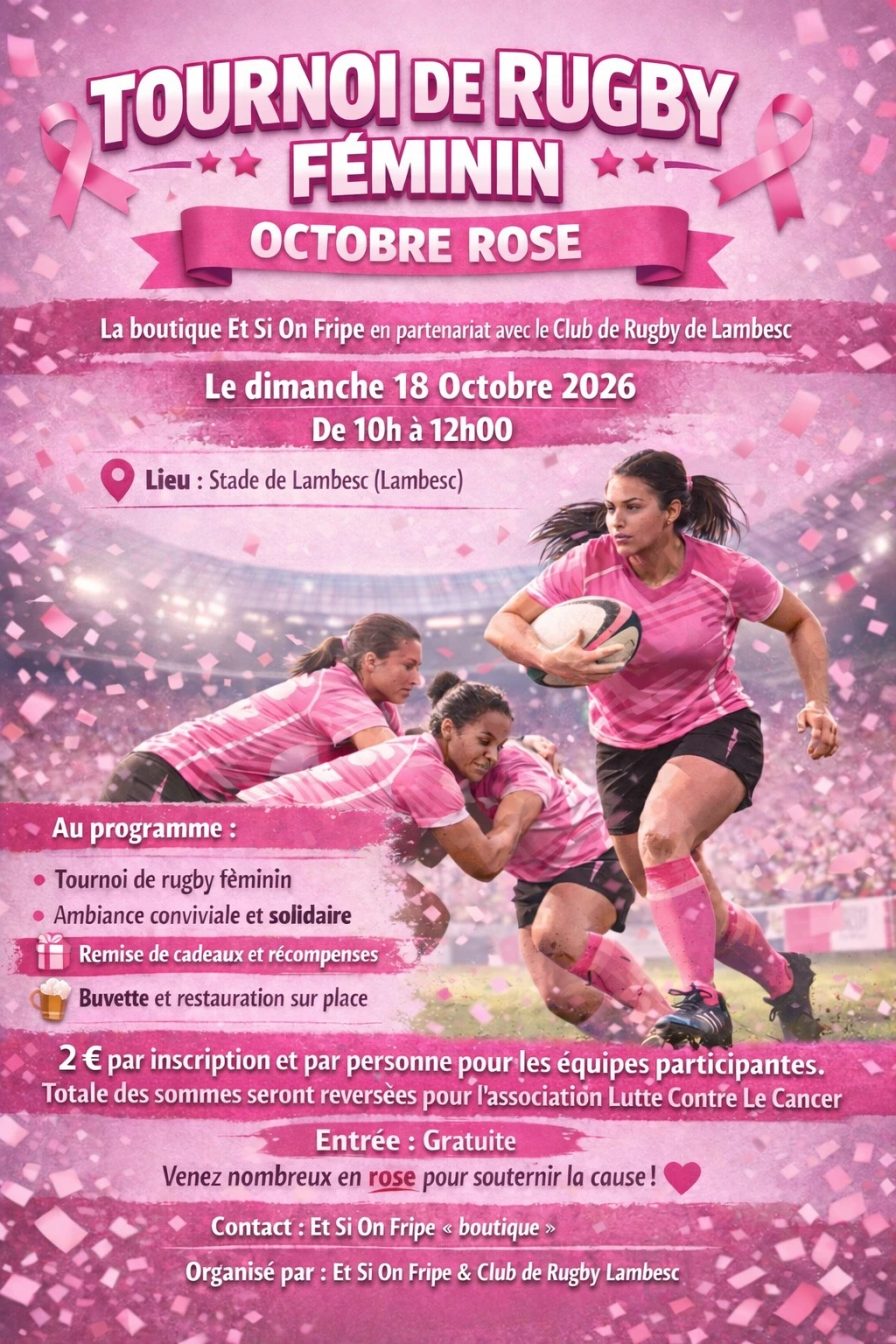Tournoi de rugby "Octobre Rose"