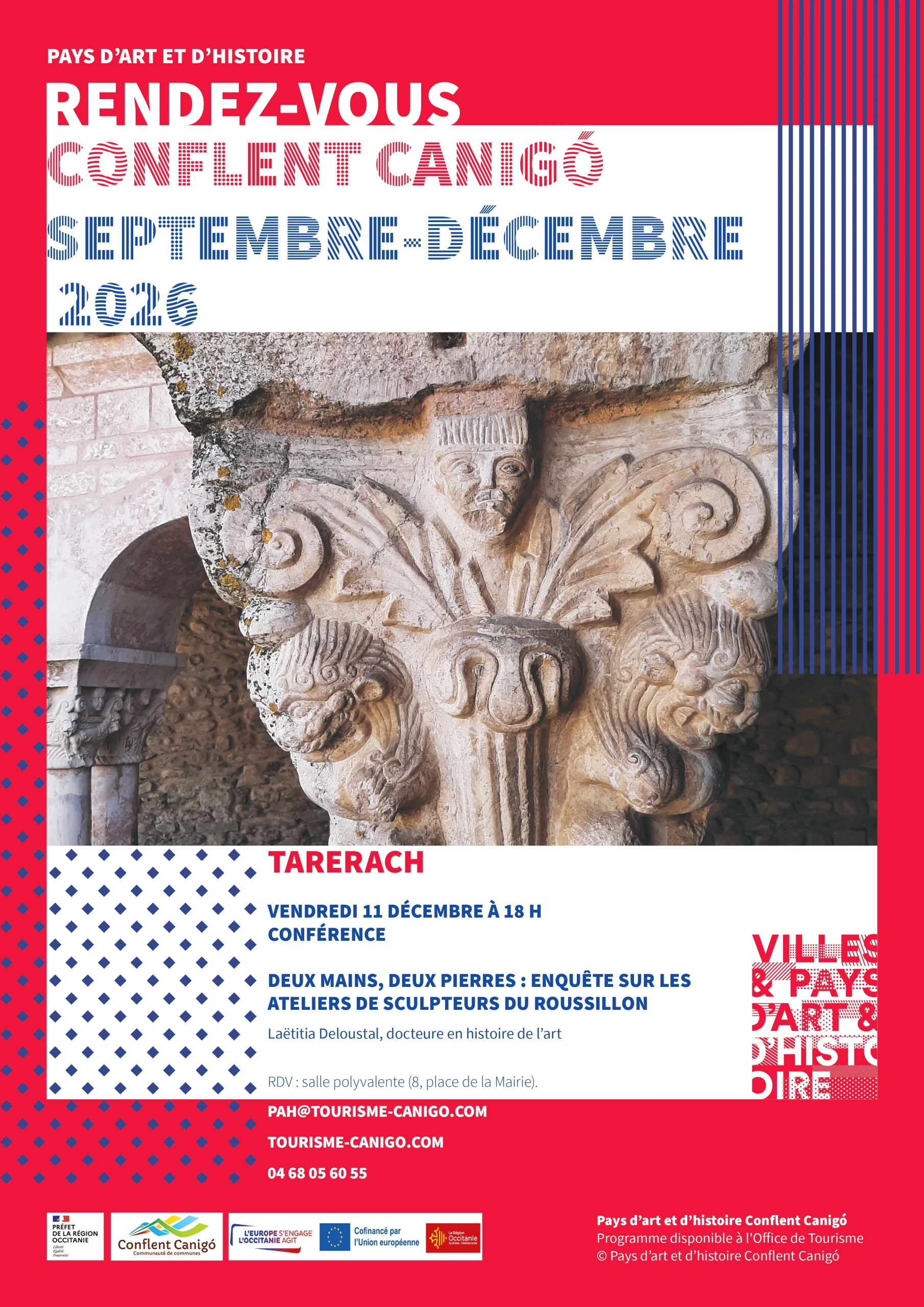 RENDEZ-VOUS DU PAYS D'ART ET D'HISTOIRE CONFÉRENCE - DEUX MAINS, DEUX PIERRES : ENQUÊTE SUR LES ATELIERS DE SCULPTEURS ROMANS EN ROUSSILLON