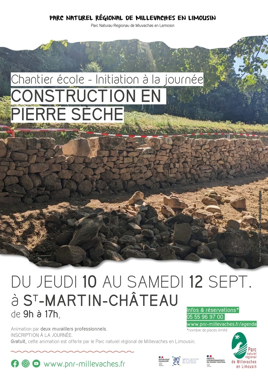 Chantier école de construction en pierre sèche - Initiation à la journée