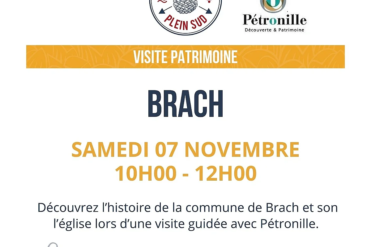 Sortie patrimoine : Histoire et patrimoine de la ville de Brach