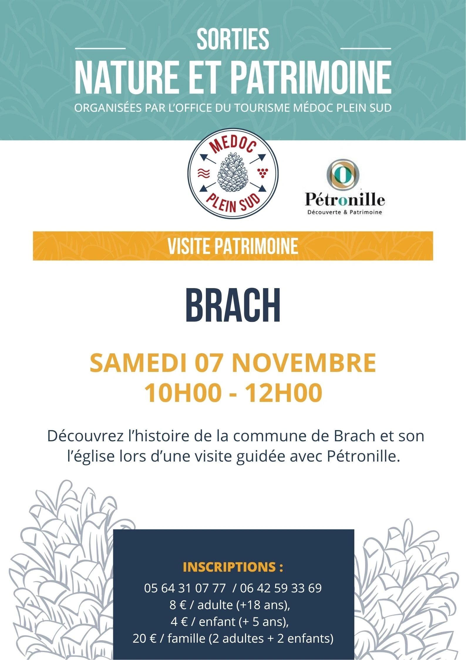 Sortie patrimoine : Histoire et patrimoine de la ville de Brach