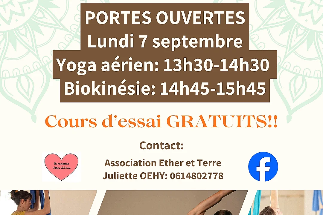 Portes ouvertes : yoga aérien et biokinesie
